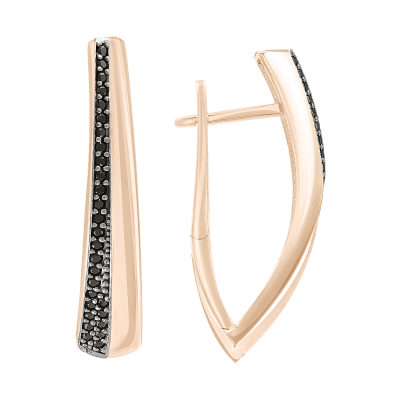 Ohrhänger aus Rotgold 585 mit Zirkonia