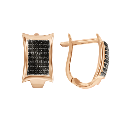 Ohrhänger aus Rotgold 585 mit Zirkonia
