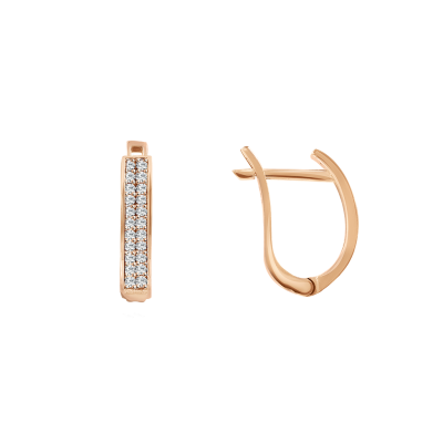 Ohrhänger aus Rotgold 585 mit Zirkonia