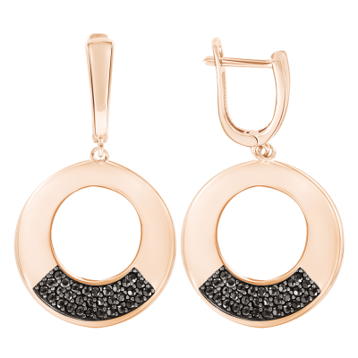 Ohrhänger aus Rotgold 585 mit Zirkonia