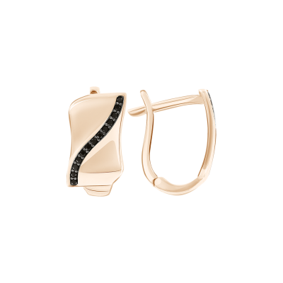 Ohrhänger aus Rotgold 585 mit Zirkonia