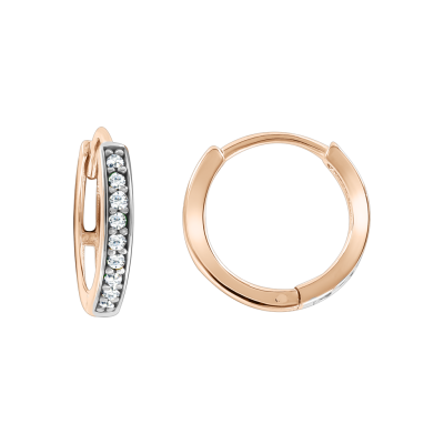 Ohrhänger aus Rotgold 585 mit Zirkonia