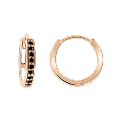 Ohrhänger aus Rotgold 585 mit Zirkonia