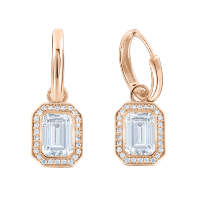 Ohrhänger aus Rotgold 585 mit Zirkonia