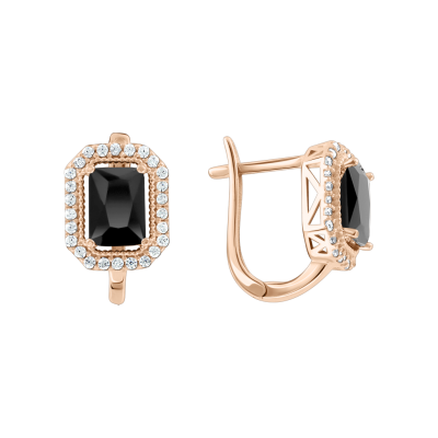 Ohrhänger aus Rotgold 585 mit Zirkonia