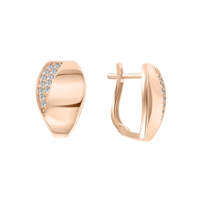 Ohrhänger aus Rotgold 585 mit Zirkonia