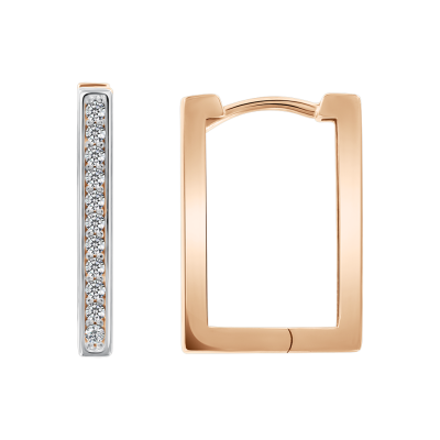 Ohrhänger aus Rotgold 585 mit Zirkonia