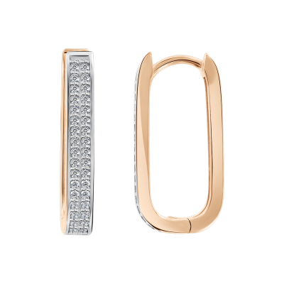 Ohrhänger aus Rotgold 585 mit Zirkonia