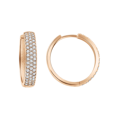 Ohrhänger aus Rotgold 585 mit Zirkonia