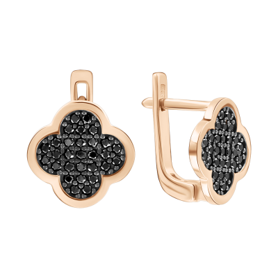 Ohrhänger aus Rotgold 585 mit Zirkonia