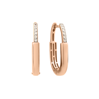 Ohrhänger aus Rotgold 585 mit Zirkonia