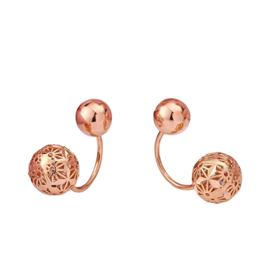 Ohrhänger aus Rotgold 585 mit Zirkonia