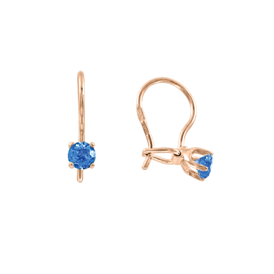 Kinder Ohrringe aus Rotgold 585 mit Zirkonia