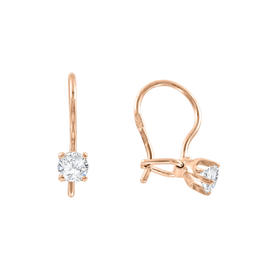Kinder Ohrringe aus Rotgold 585 mit Zirkonia