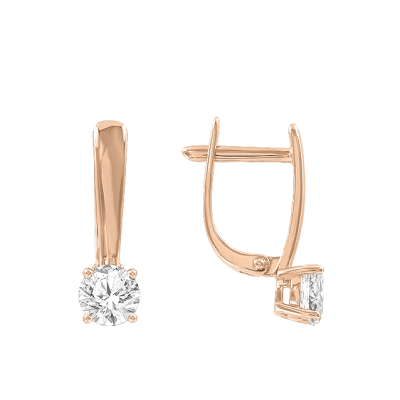 Ohrhänger aus Rotgold 585 mit Zirkonia