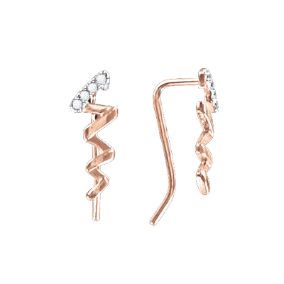 Ohrhänger aus Rotgold 585 mit Zirkonia