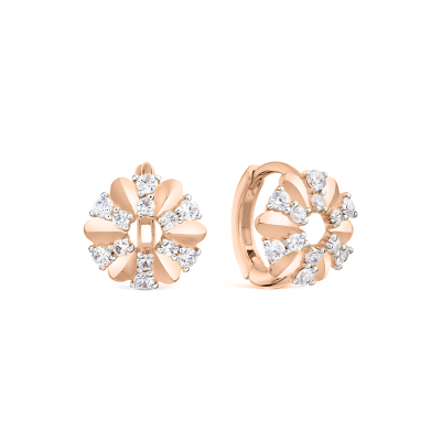 Ohrhänger aus Rotgold 585 mit Zirkonia