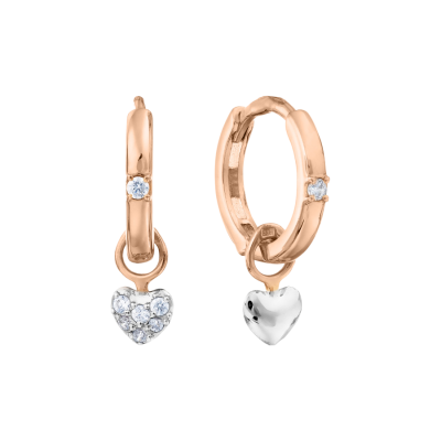 Ohrhänger aus Rotgold 585 mit Zirkonia
