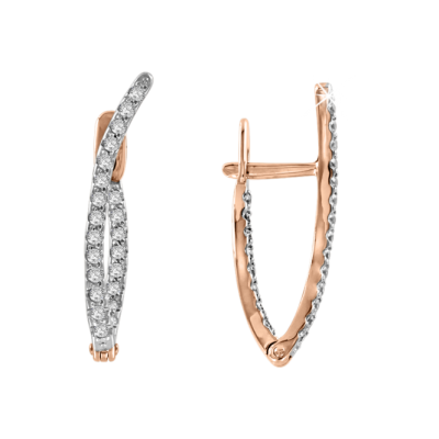 Ohrhänger aus Rotgold 585 mit Zirkonia