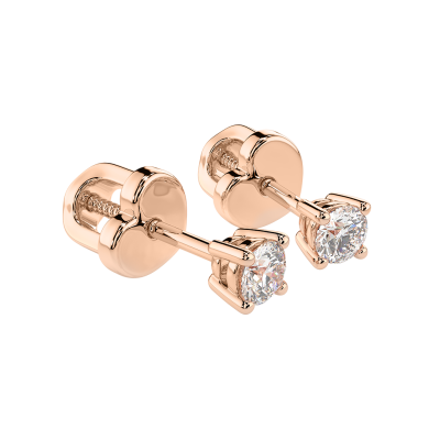 Ohrstecker aus Rotgold 585 mit Brillant
