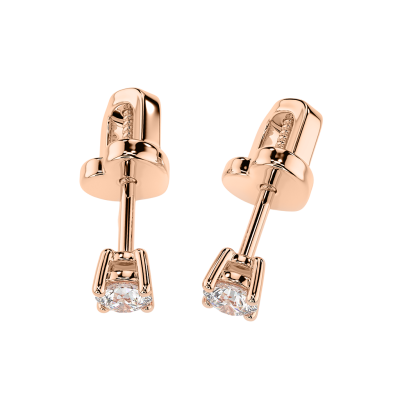 Ohrstecker aus Rotgold 585 mit Brillant