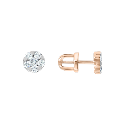 Ohrstecker aus Rotgold 585 mit Brillant