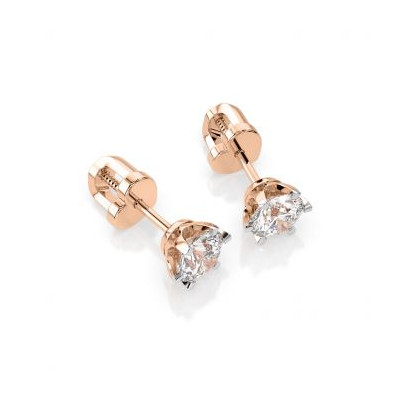 Ohrstecker aus Rotgold 585 mit Brillant