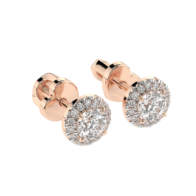 Ohrstecker aus Rotgold 585 mit Brillant