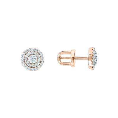 Ohrstecker aus Rotgold 585 mit Brillant