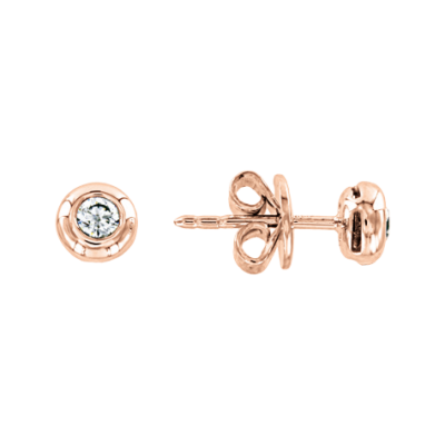 Ohrstecker aus Rotgold 585 mit Brillant