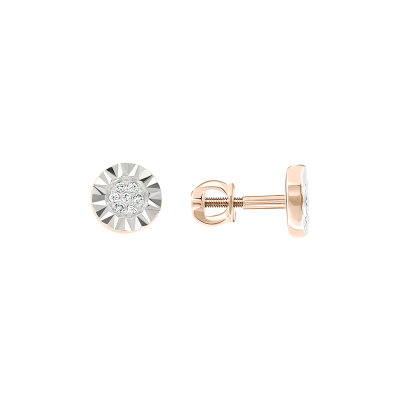 Ohrstecker aus Rotgold 585 mit Brillant