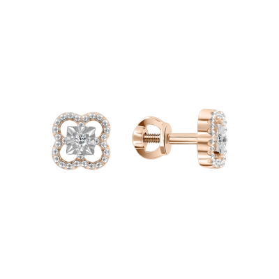 Ohrstecker aus Rotgold 585 mit Brillant
