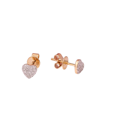 Ohrstecker aus Rotgold 585 mit Brillant