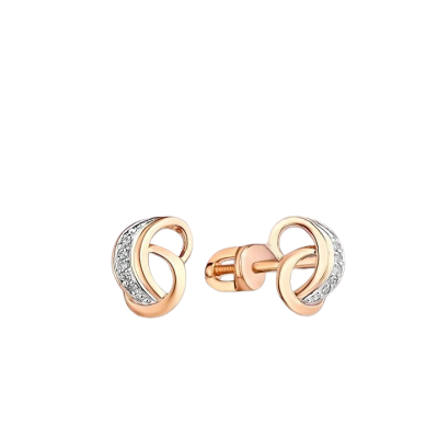 Ohrstecker aus Rotgold 585 mit Brillant