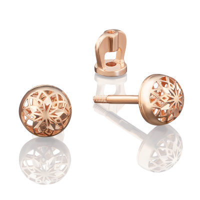 Kinder Ohrstecker aus Rotgold 585