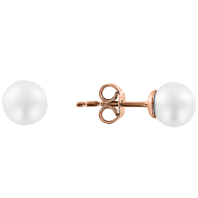 Ohrstecker aus Rotgold 585 mit Perle