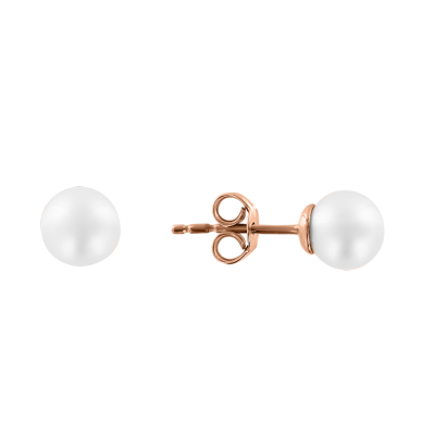 Ohrstecker aus Rotgold 585 mit Perle