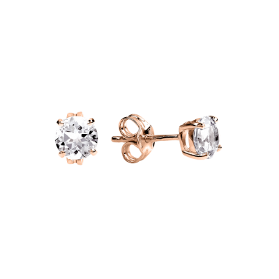 Ohrstecker aus Rotgold 585 mit Swarovski Kristall und Zirkonia