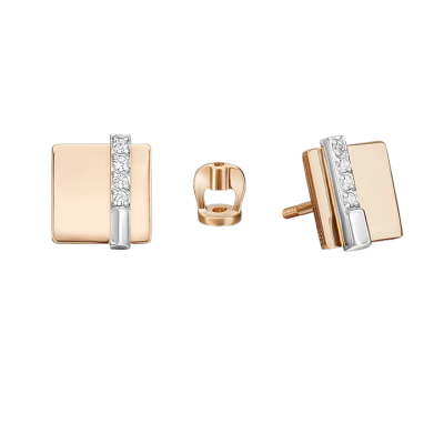 Ohrstecker aus Rotgold 585 mit Zirkonia
