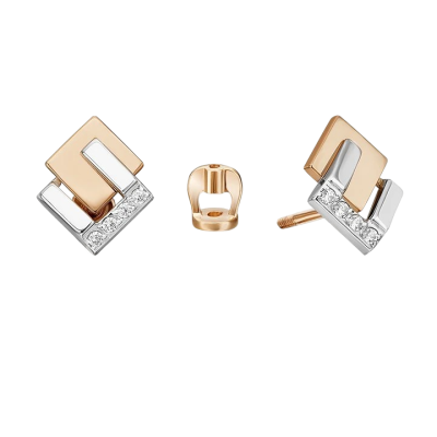 Ohrstecker aus Rotgold 585 mit Zirkonia