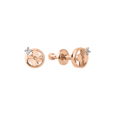 Ohrstecker aus Rotgold 585 mit Zirkonia