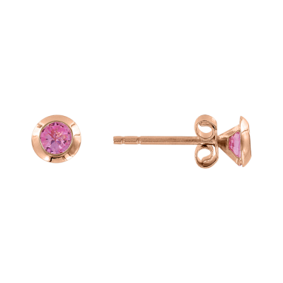 Ohrstecker aus Rotgold 585 mit Zirkonia