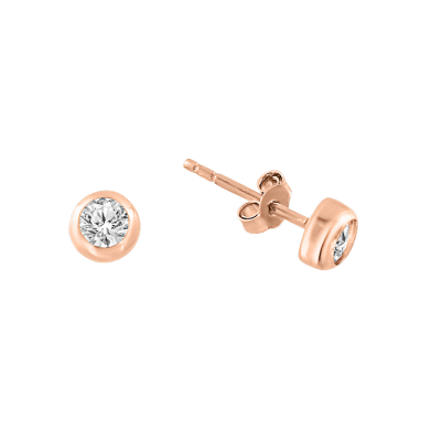 Ohrstecker aus Rotgold 585 mit Zirkonia
