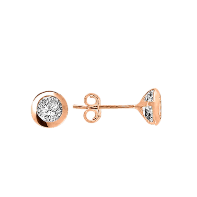 Ohrstecker aus Rotgold 585 mit Zirkonia