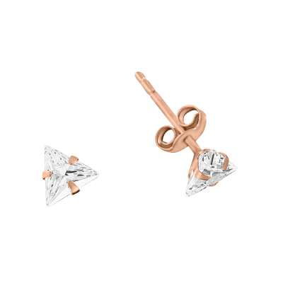 Ohrstecker aus Rotgold 585 mit Zirkonia