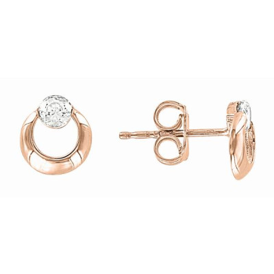 Kinder Ohrstecker aus Rotgold 585 mit Zirkonia