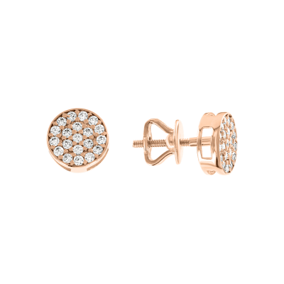 Kinder Ohrstecker aus Rotgold 585 mit Zirkonia