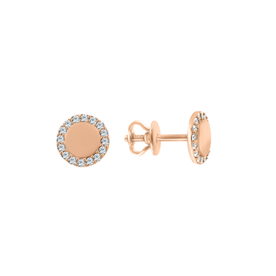 Ohrstecker aus Rotgold 585 mit Zirkonia