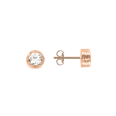 Ohrstecker aus Rotgold 585 mit Zirkonia