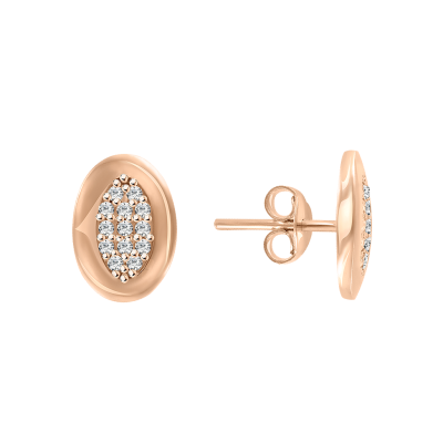 Ohrstecker aus Rotgold 585 mit Zirkonia